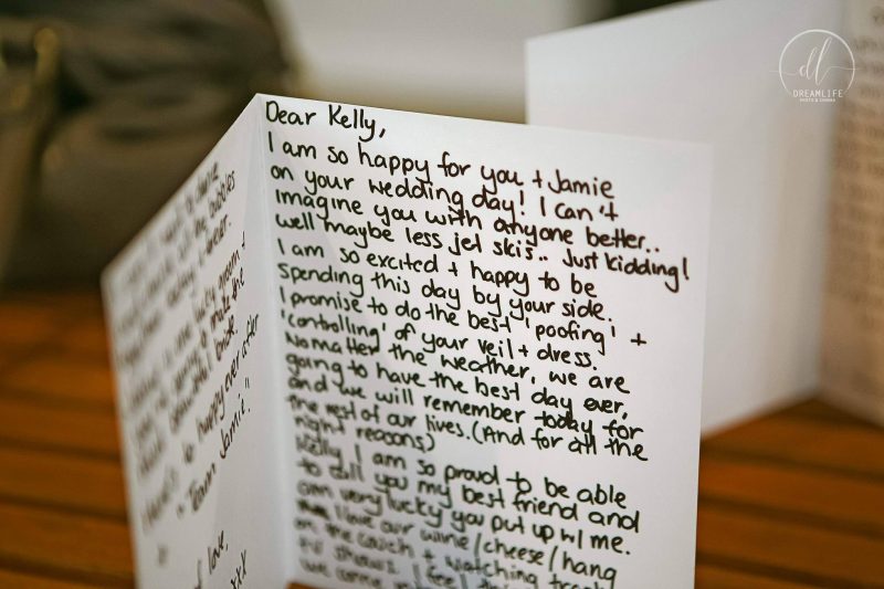 white paper with written wedding vow